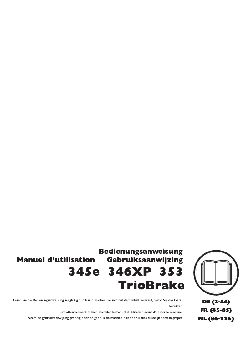 Page n°1 - Manuel utilisateur Husqvarna 346XP TrioBrake