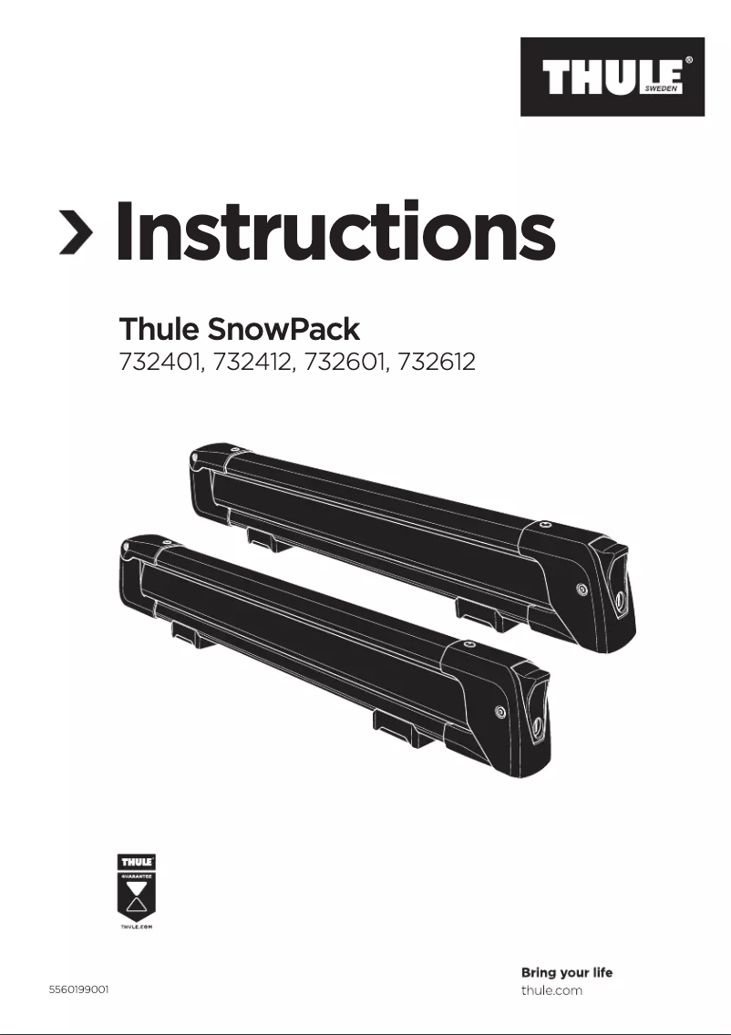 Page 1 de la notice Manuel utilisateur Thule SnowPack L