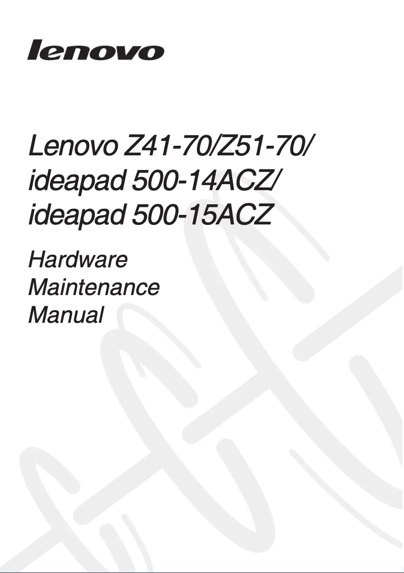 Page 1 de la notice Manuel utilisateur Lenovo IdeaPad 500-15ACZ