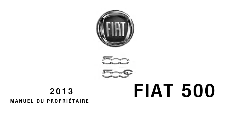 Page 1 de la notice Manuel utilisateur Fiat 500 (2013)
