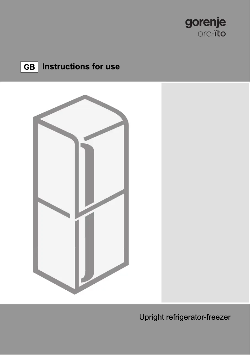 Página 1 del manual Manual de usuario Gorenje NRK-ORA-E
