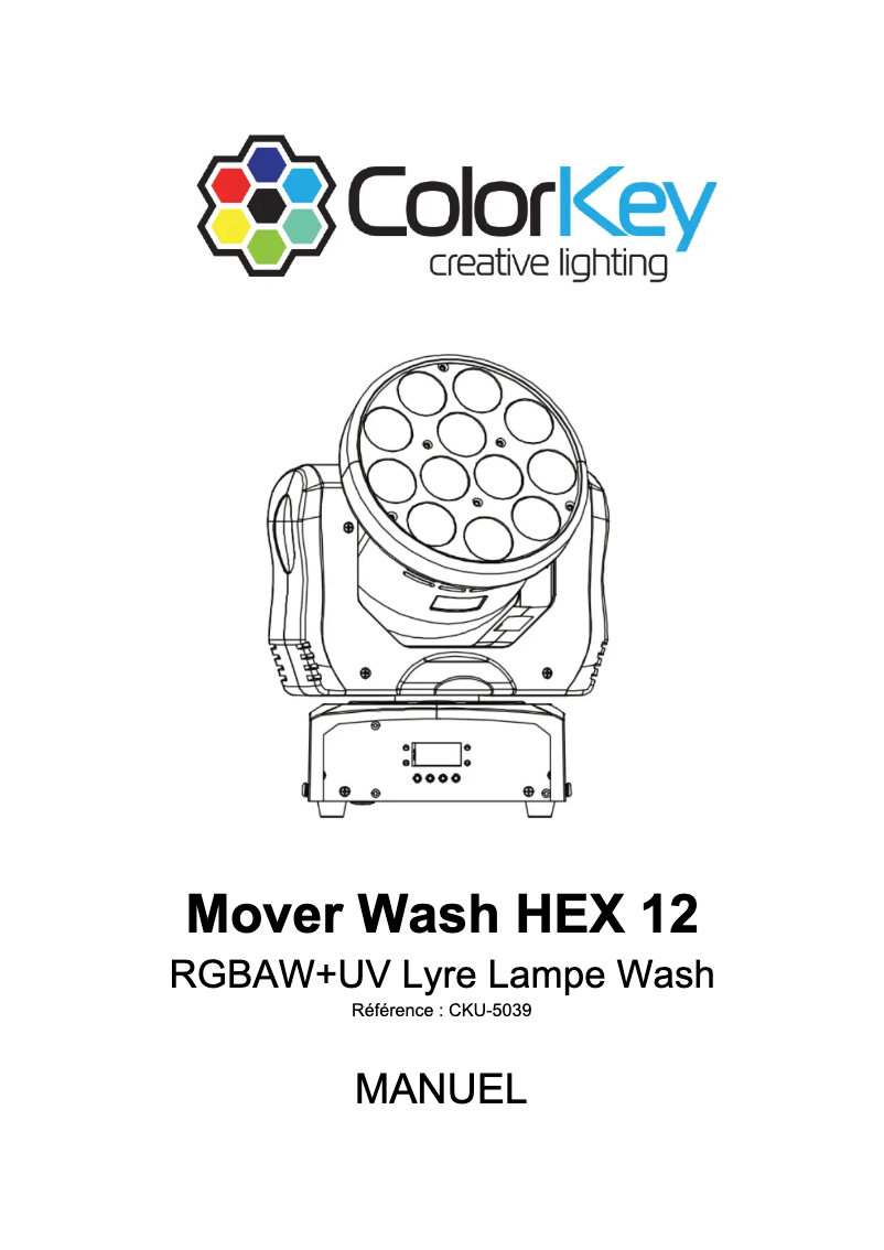 Page 1 de la notice Manuel utilisateur ColorKey Mover Wash Hex 12