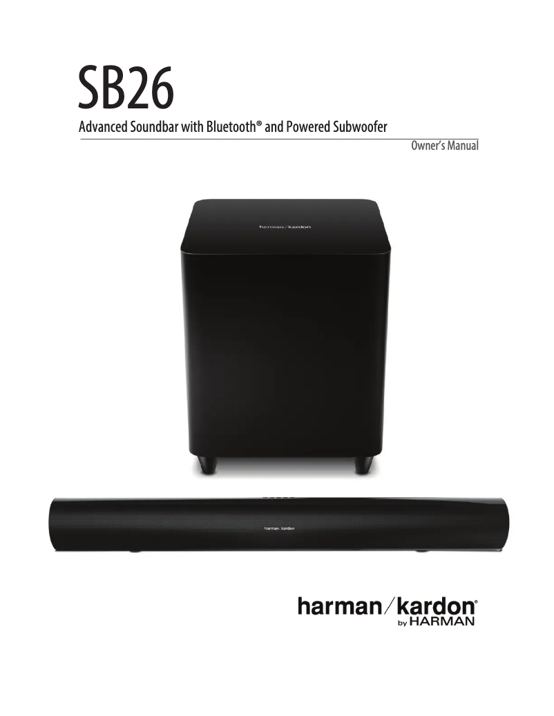 Page 1 de la notice Manuel utilisateur Harman Kardon SB 26