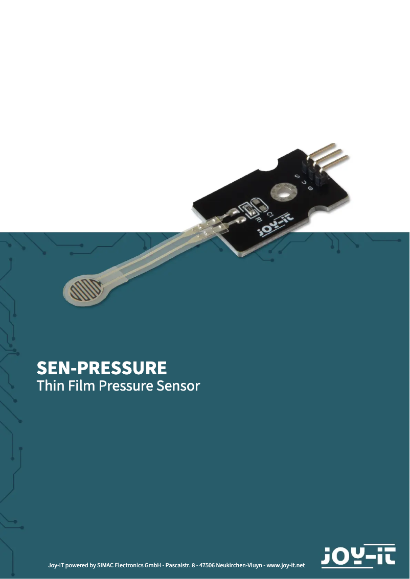 Imagen de la primera página del manual del dispositivo SEN-Pressure10