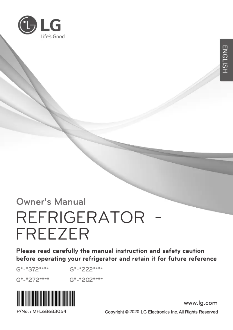 Page 1 de la notice Manuel utilisateur LG GN-B222SBBB