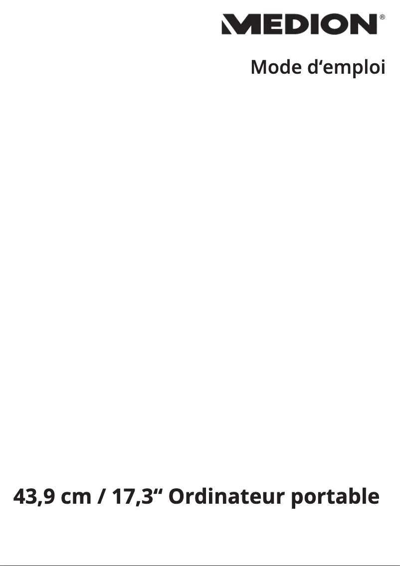 Image de la première page du manuel de l'appareil ERAZER X17801 (MD 61595)