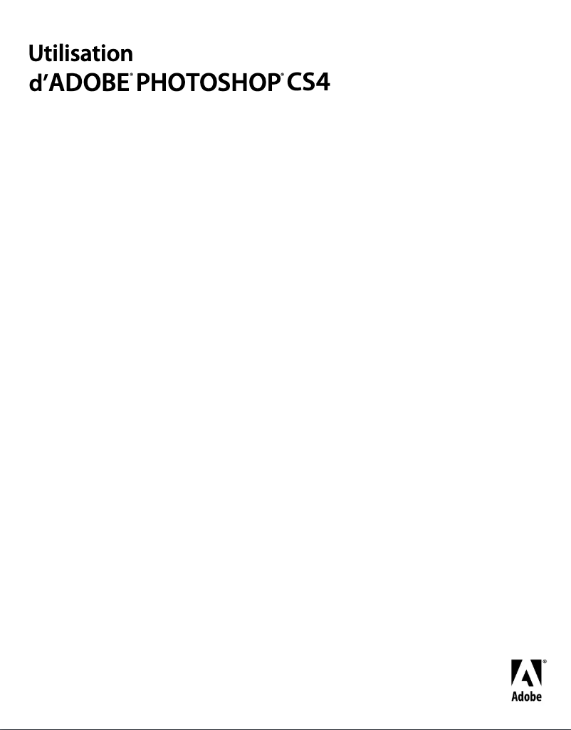 Image de la première page du manuel de l'appareil Photoshop CS4