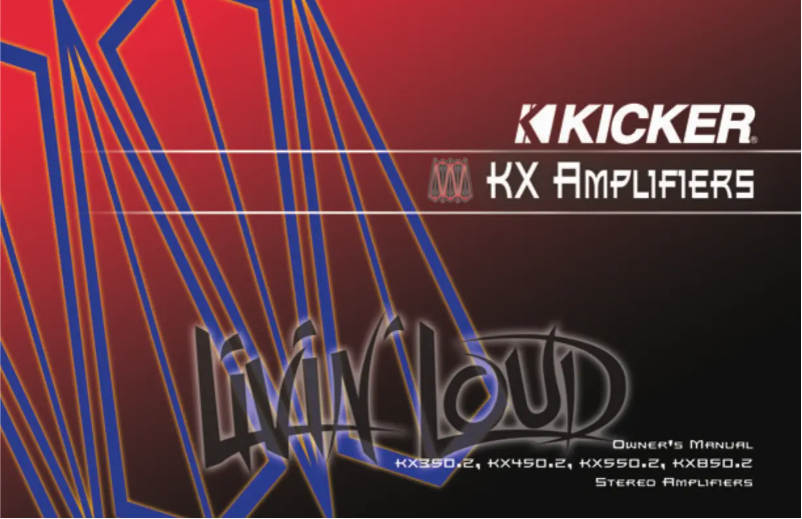 Page 1 de la notice Manuel utilisateur Kicker KX850.2