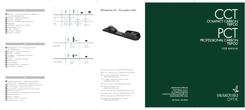 Page n°1 - Manuel utilisateur Swarovski Optik PCT