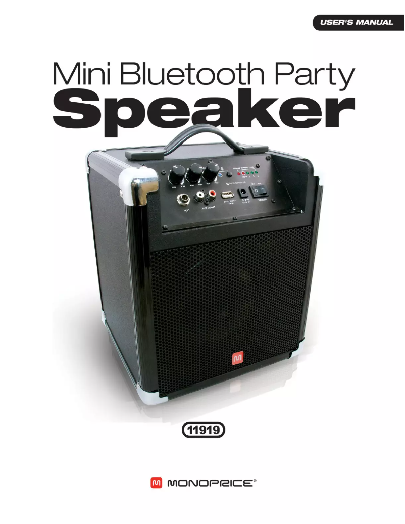 Page 1 de la notice Manuel utilisateur Monoprice 111919