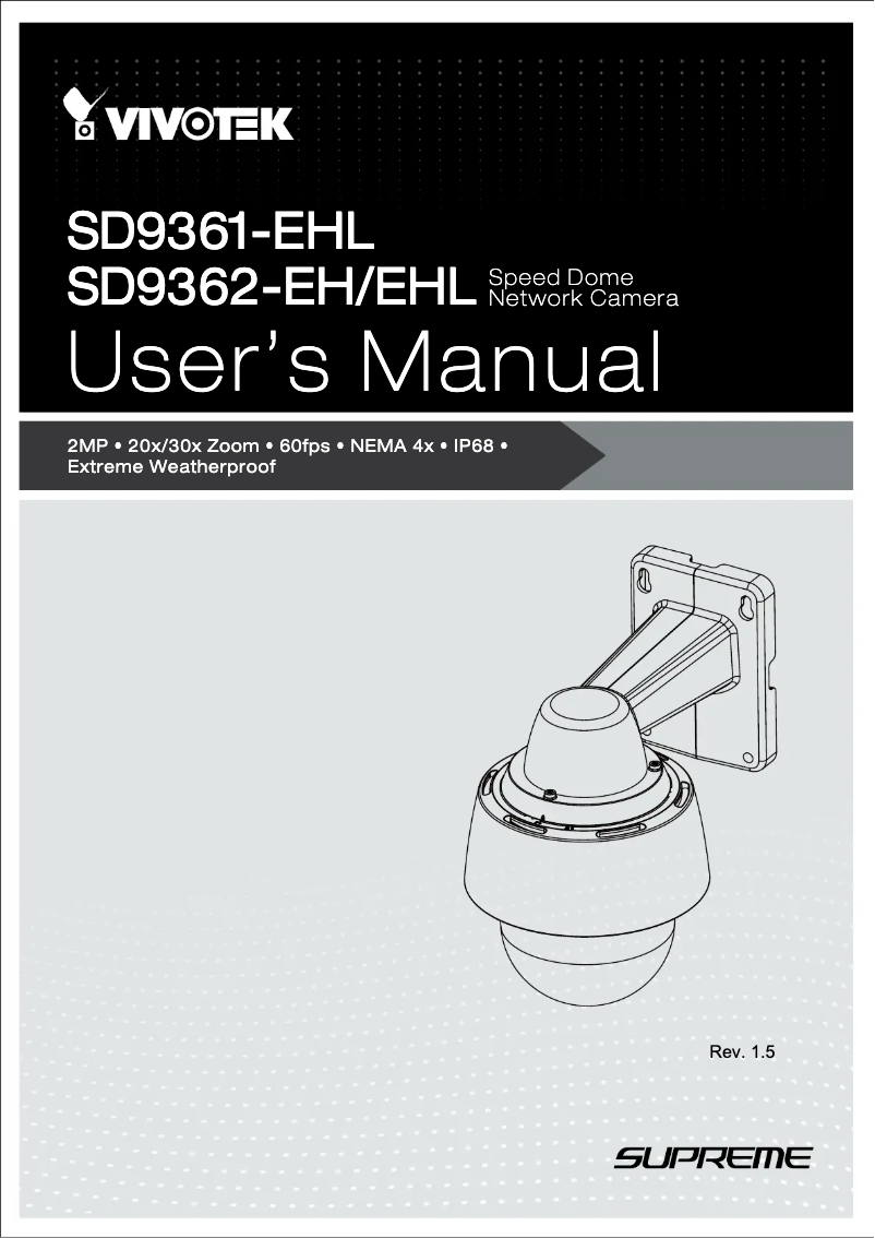 Image de la première page du manuel de l'appareil SD9361-EHL