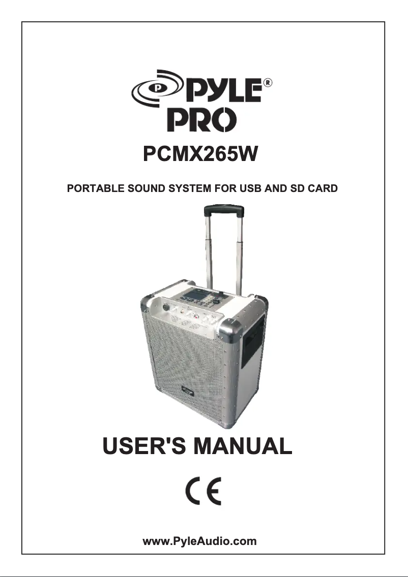 Página 1 del manual Manual de usuario Pyle PCMX265