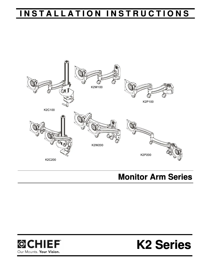 Page n°1 - Manuel utilisateur Chief K2W200S