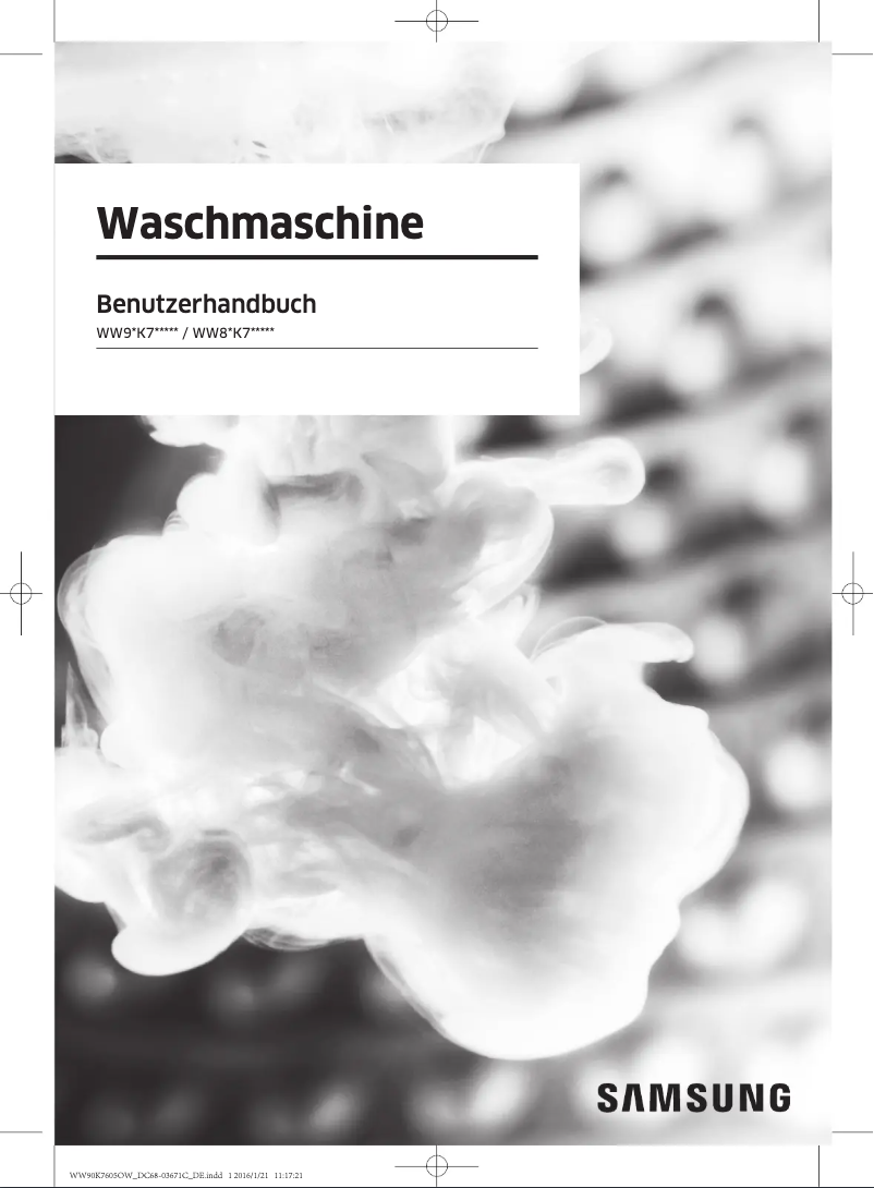 Page n°1 - Manuel utilisateur Samsung AddWash WW90K7605OW