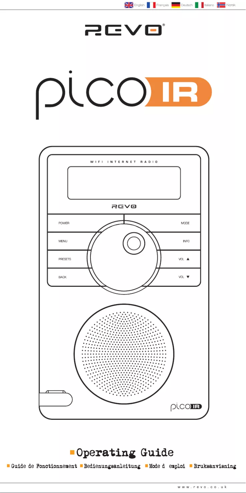 Imagen de la primera página del manual del dispositivo Pico IR