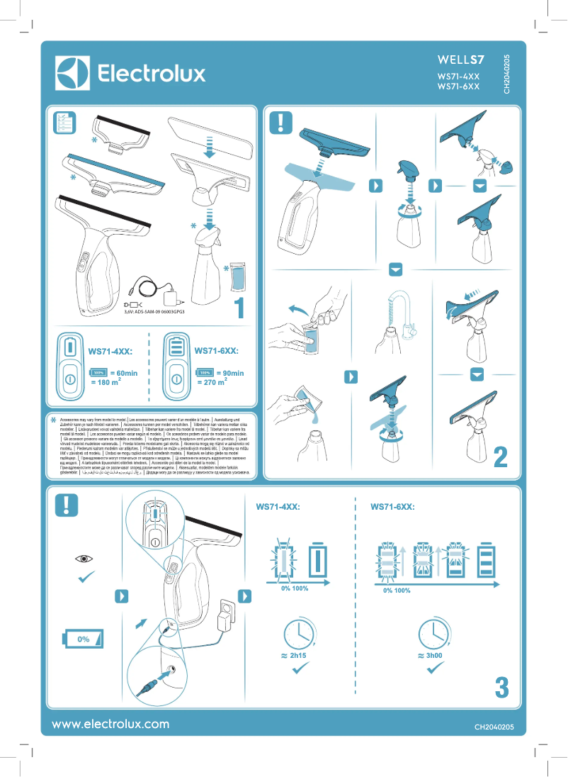 Page 1 de la notice Manuel utilisateur Electrolux WELL S7 WS71-4AS