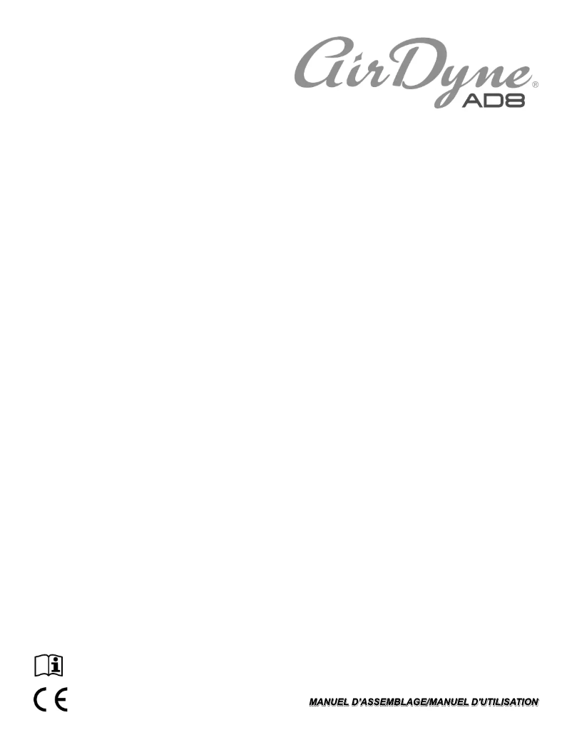 Image de la première page du manuel de l'appareil Airdyne AD8