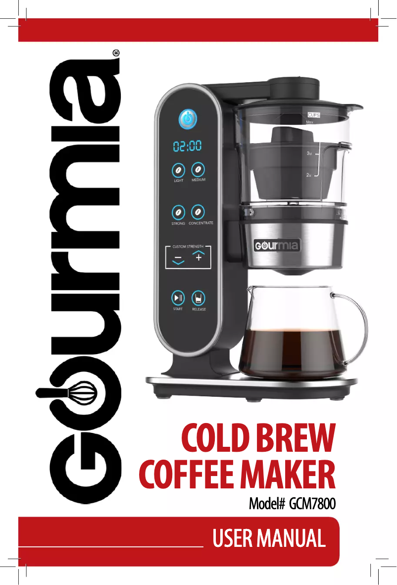 Page n°1 - Manuel utilisateur Gourmia GCM7800