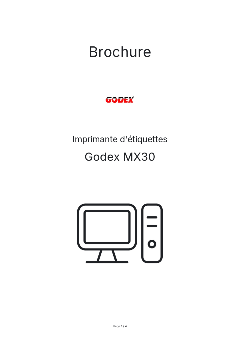 Page n°1 - Brochure Godex MX30