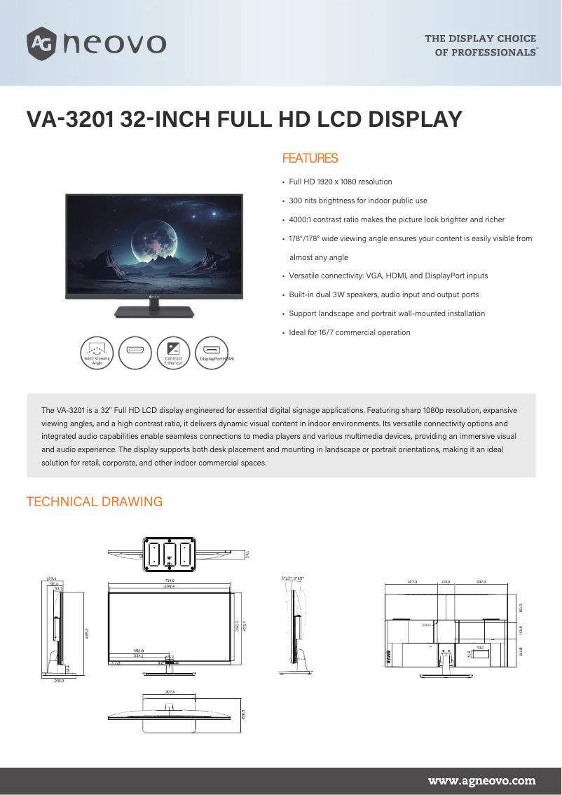 Image de la première page du manuel de l'appareil VA-3201