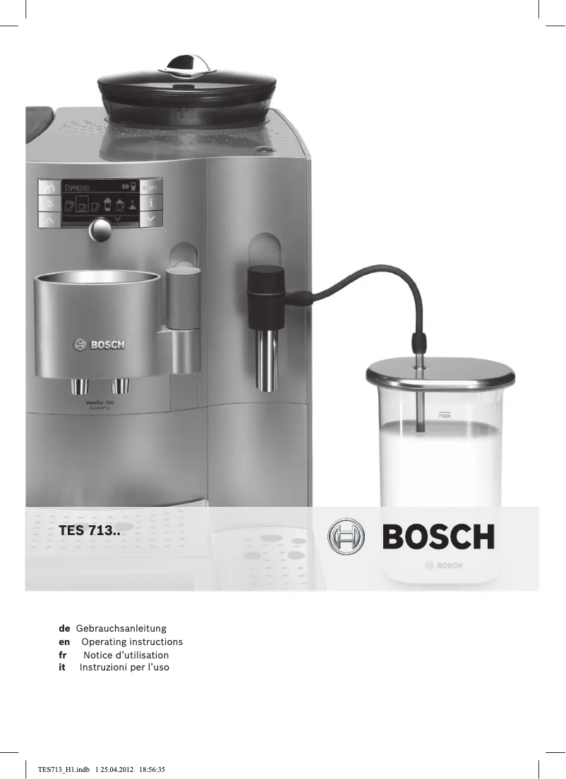 Page n°1 - Manuel utilisateur Bosch TES71353