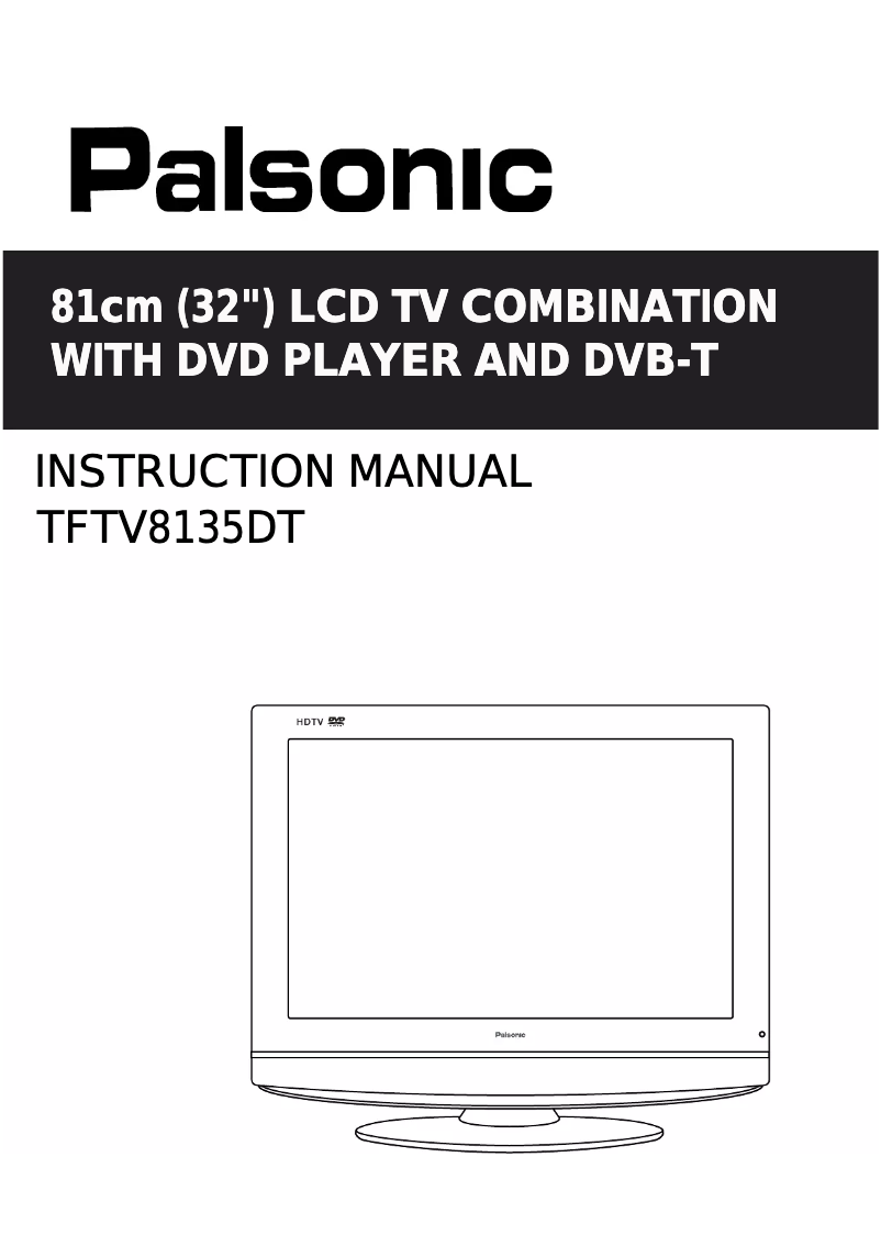 Page n°1 - Manuel utilisateur Palsonic TFTV8135DT