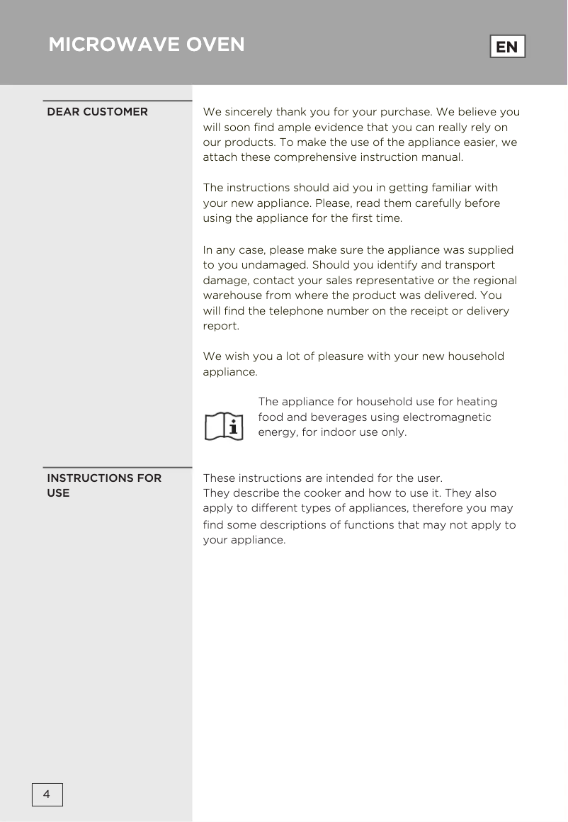 Page n°1 - Manuel utilisateur Gorenje BM235CLI