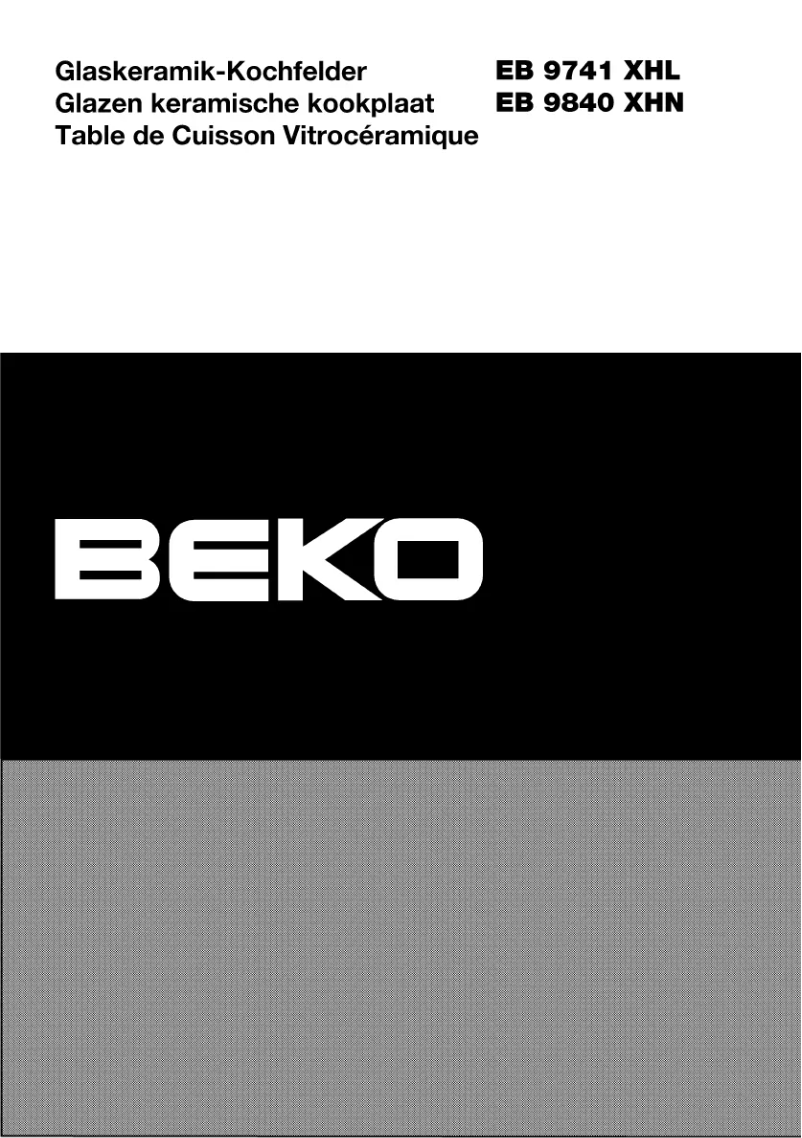 Image de la première page du manuel de l'appareil EB 9840 XHN