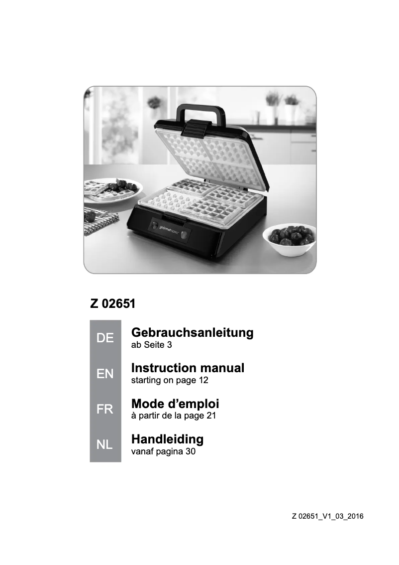 Image de la première page du manuel de l'appareil 02651