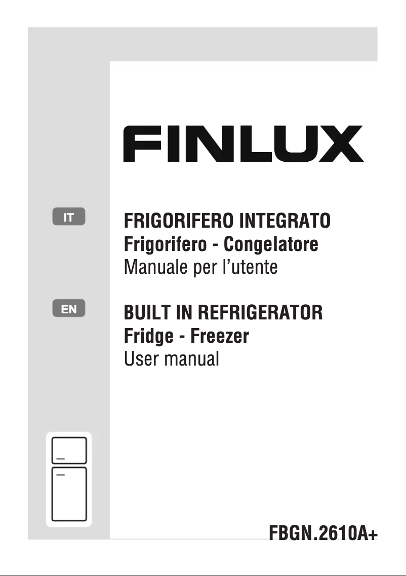 Page n°1 - Manuel utilisateur Finlux FBGN.2610A+