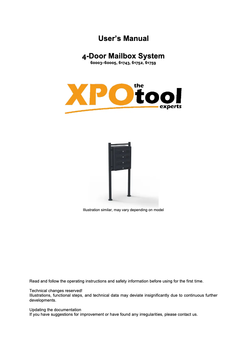 Image de la première page du manuel de l'appareil 61743