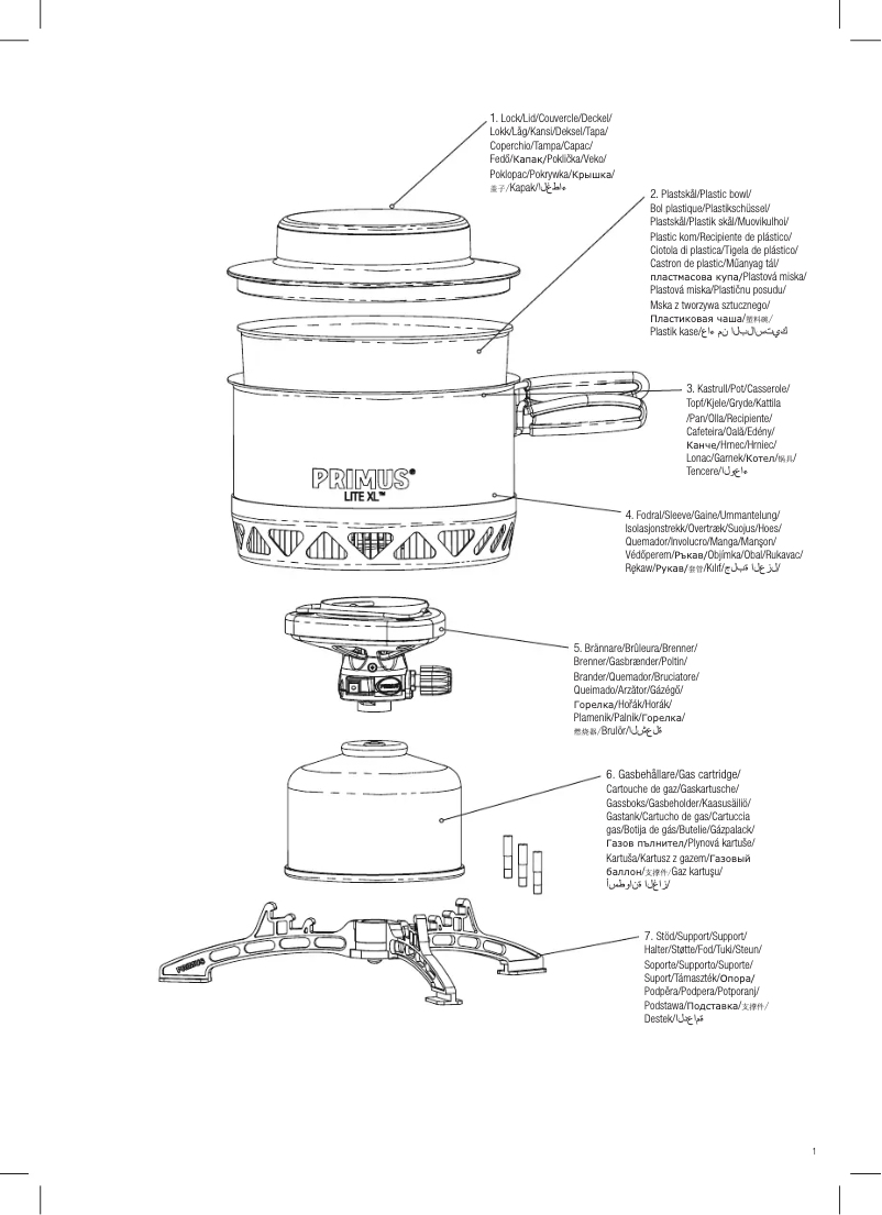 Page 1 de la notice Manuel utilisateur Primus Lite XL
