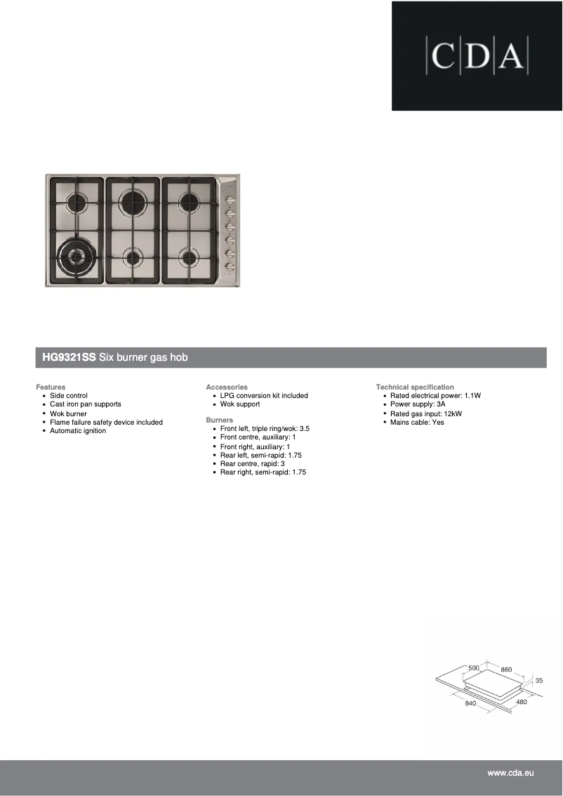 Image de la première page du manuel de l'appareil HG9321SS