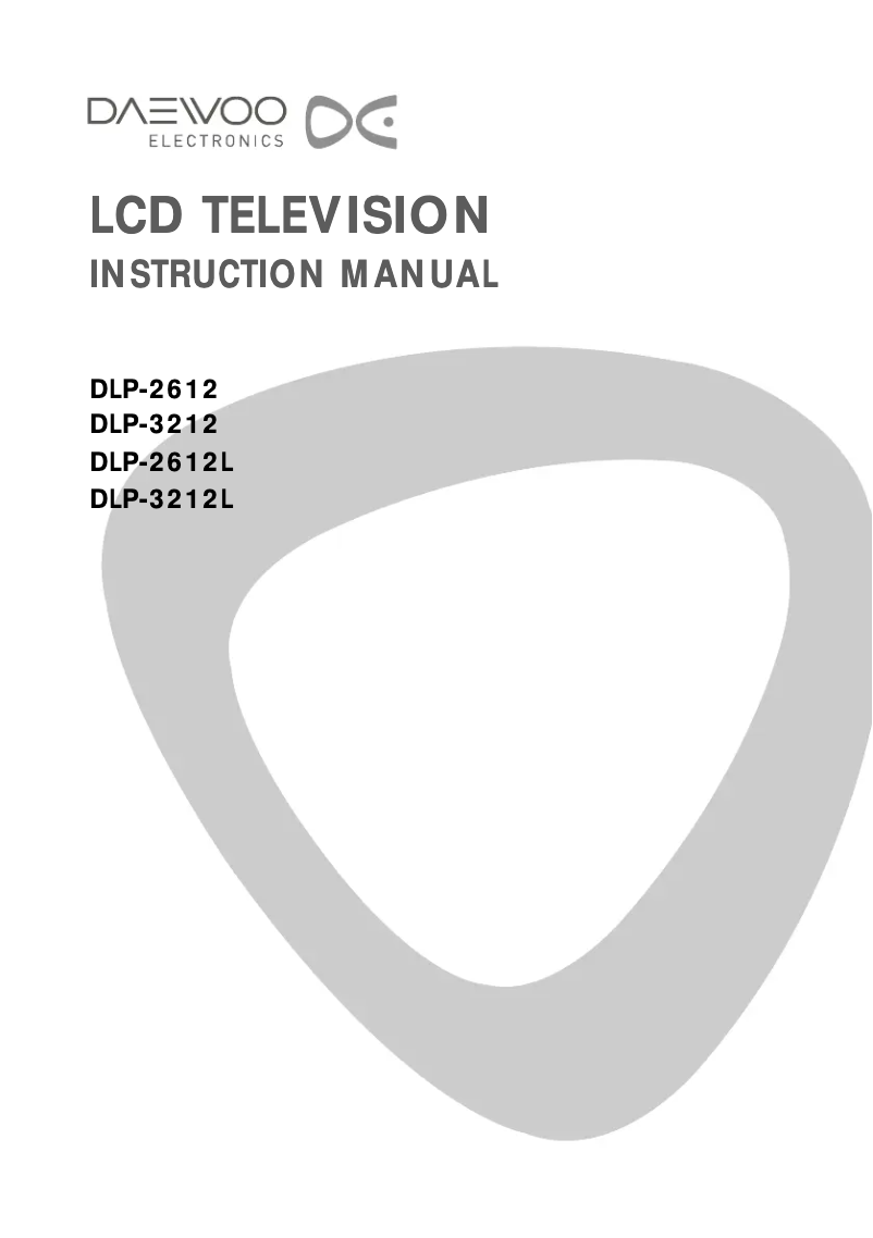 Page n°1 - Manuel utilisateur Daewoo DLP-3212
