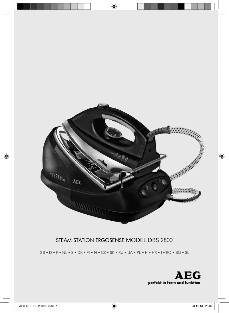 Image de la première page du manuel de l'appareil Ergosense DBS2800