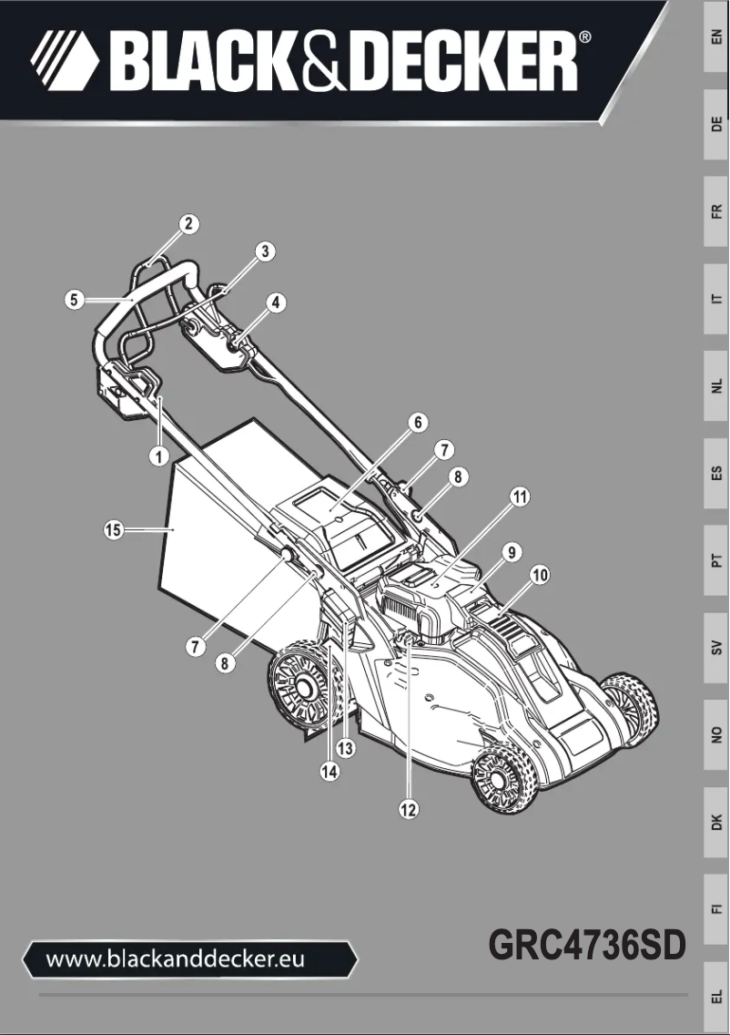 Page 1 de la notice Manuel utilisateur Black & Decker GRC4736SD