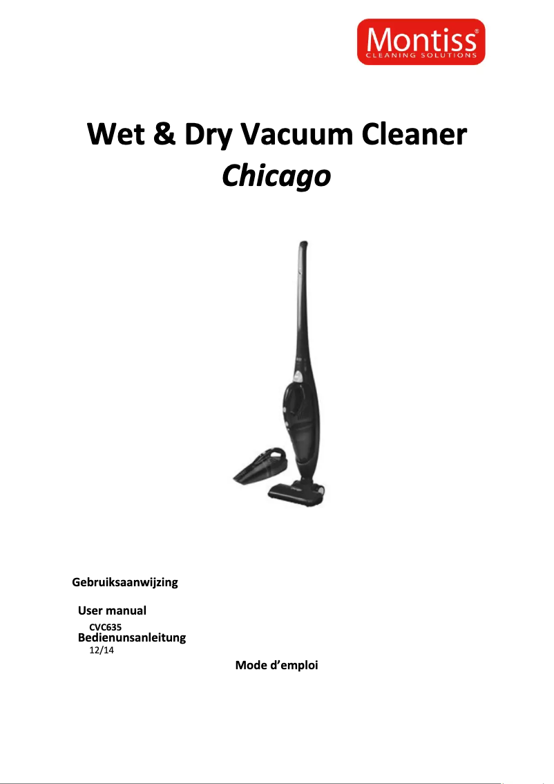 Page 1 de la notice Manuel utilisateur Montiss Chicago CVC635