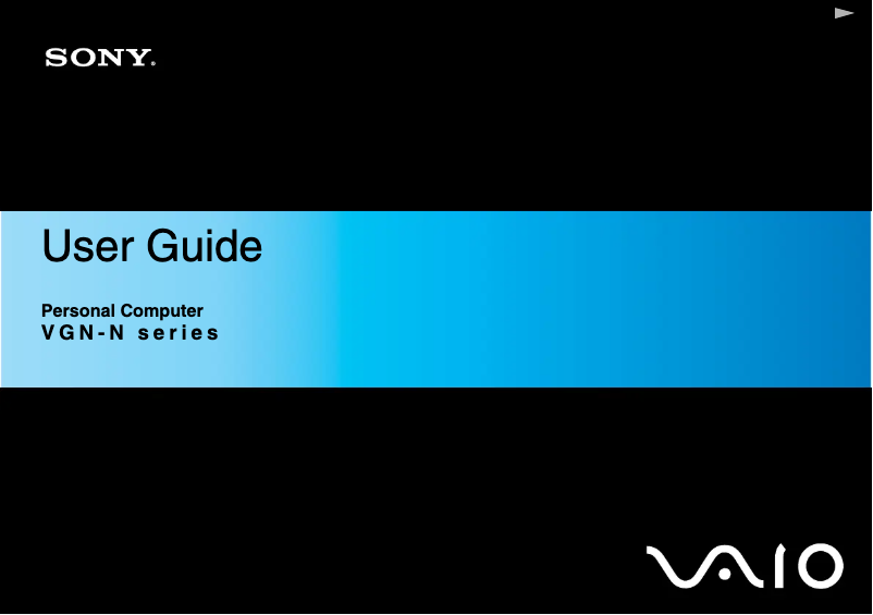 Page n°1 - Manuel utilisateur Sony Vaio VGN-N11SR