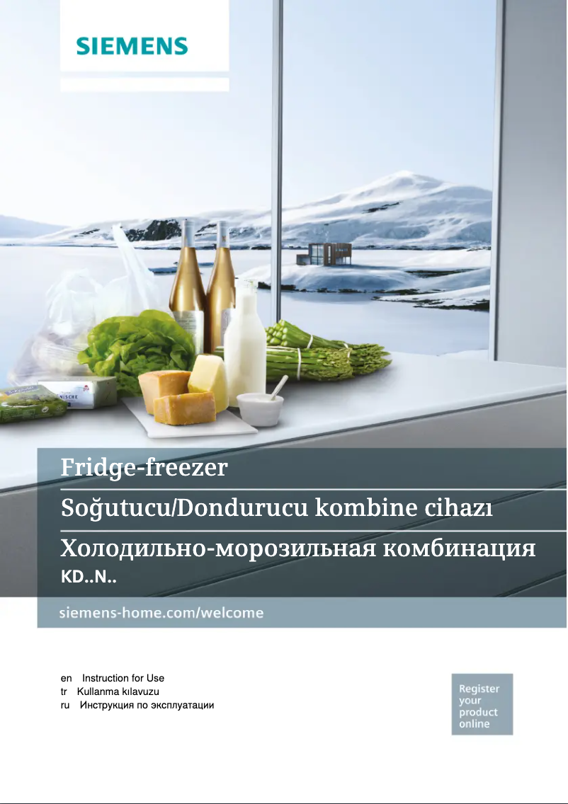 Page n°1 - Manuel utilisateur Siemens KD56NAI32N