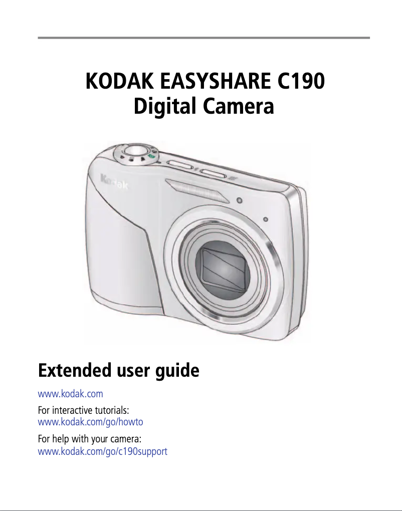 Page 1 de la notice Manuel utilisateur Kodak EasyShare C190