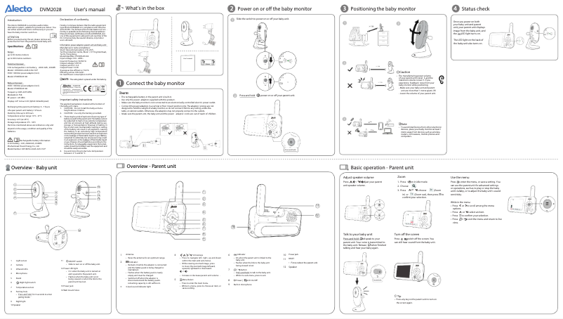 Page n°1 - Manuel utilisateur Alecto DVM2028