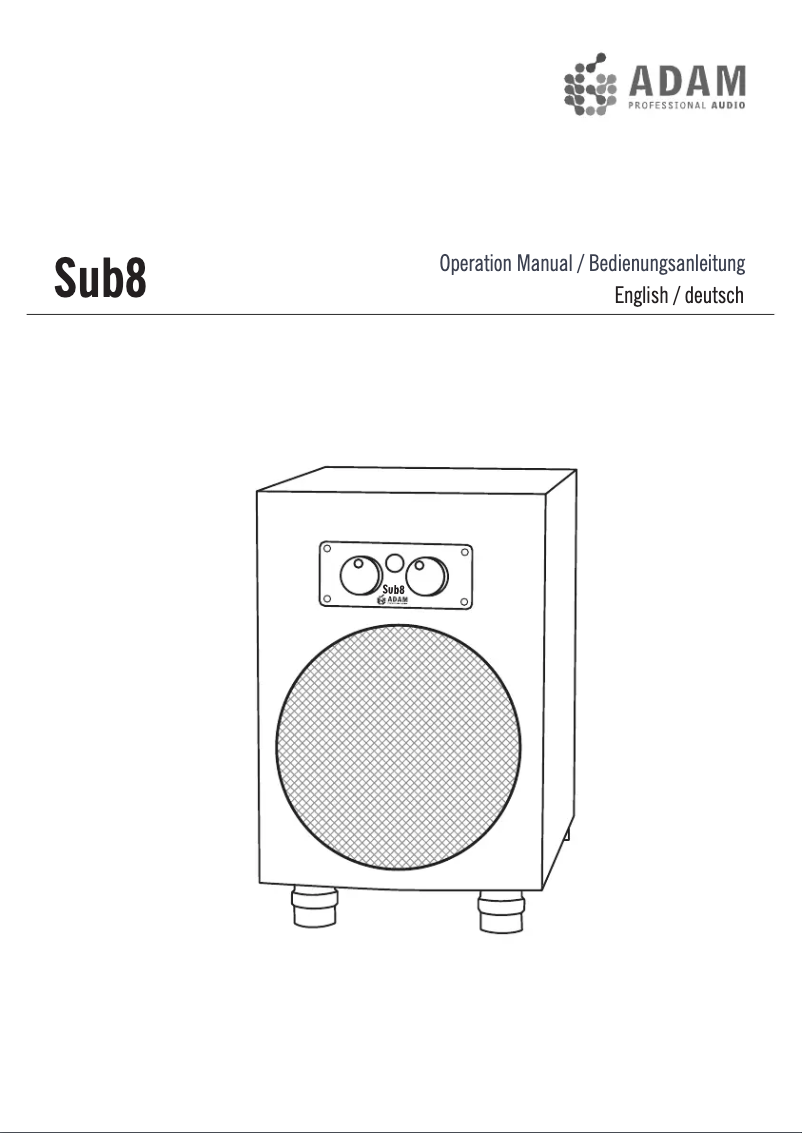 Image de la première page du manuel de l'appareil Sub8