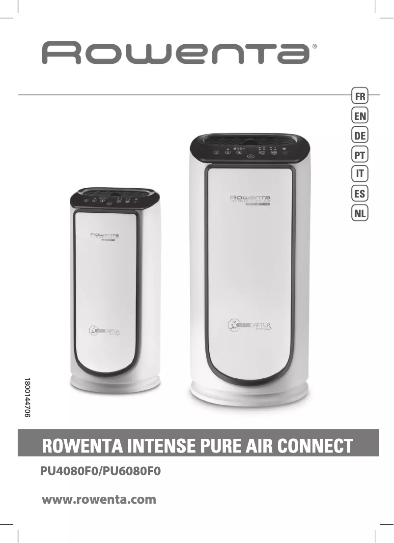 Page 1 de la notice Manuel utilisateur Rowenta Intense Pure Air Connect PU4080