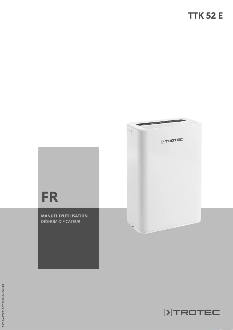 Image de la première page du manuel de l'appareil TTK 52 E