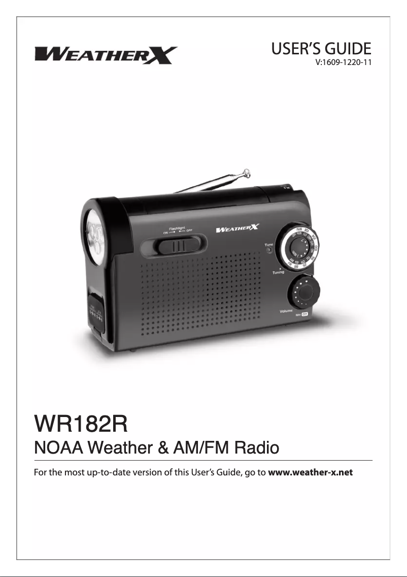 Image de la première page du manuel de l'appareil WR182R