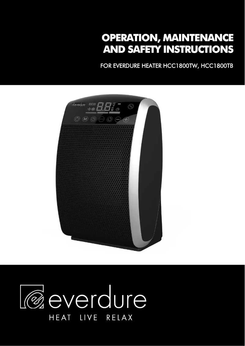 Image de la première page du manuel de l'appareil HCC1800TB