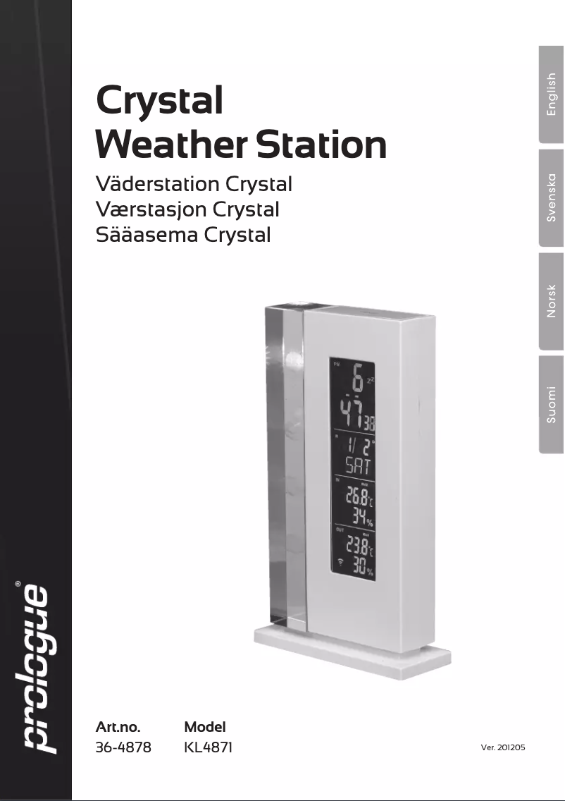 Page 1 de la notice Manuel utilisateur Prologue KL4871