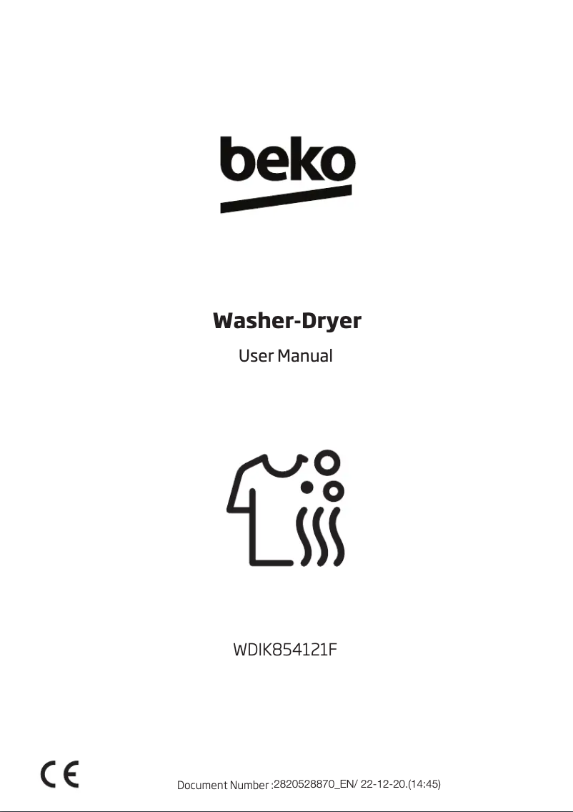 Page 1 de la notice Mode d'emploi Beko WDIK854121F
