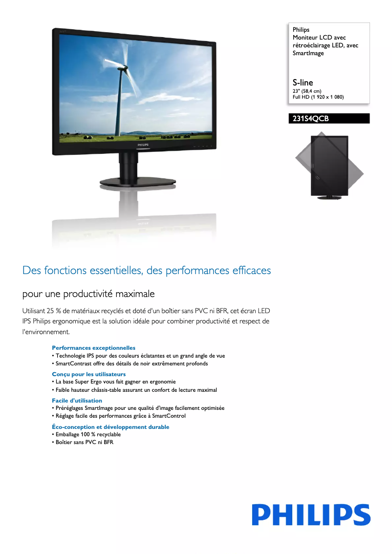 Image de la première page du manuel de l'appareil 231S4QCB