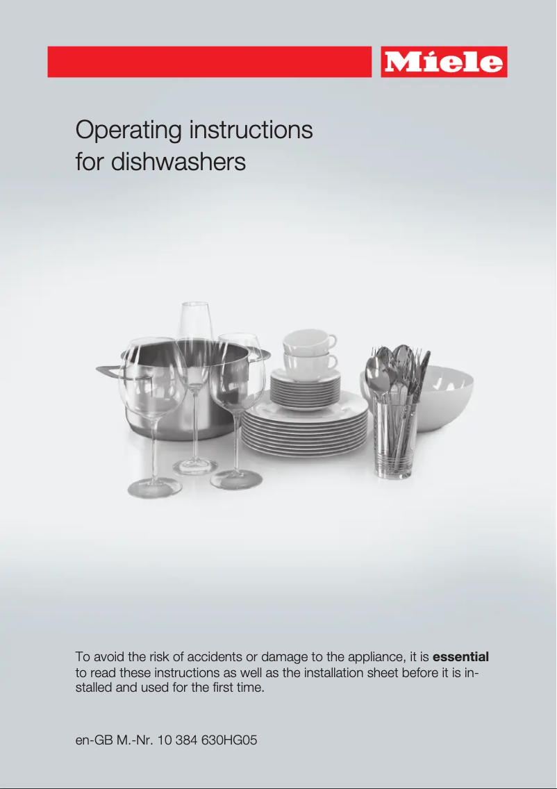 Page n°1 - Manuel utilisateur Miele G 6660 SCVi